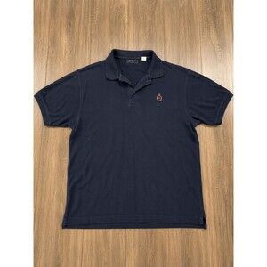 Vintage 90s Bugle Boy Boys XL 20 Navy Crest Polo Shirt Made in India